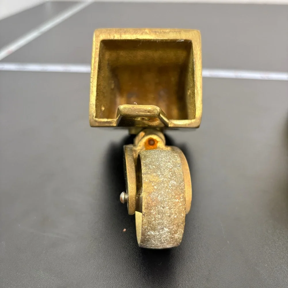 Vintage Furniture Casters OS Gold Brass Lion Paw Feet F285 Set of 4 Home Decor - Picture 3 of 16